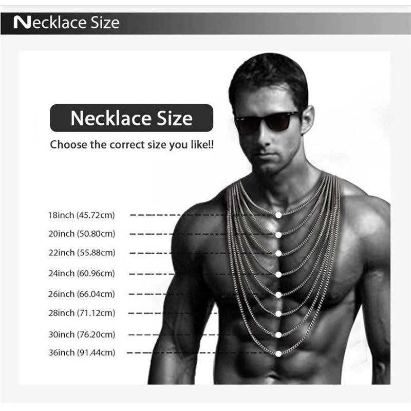 TUHE 6mm -14mm Wide Chains Necklaces Stainless Steel Cuban Link Chain For Men Hip Hop Jewelry
