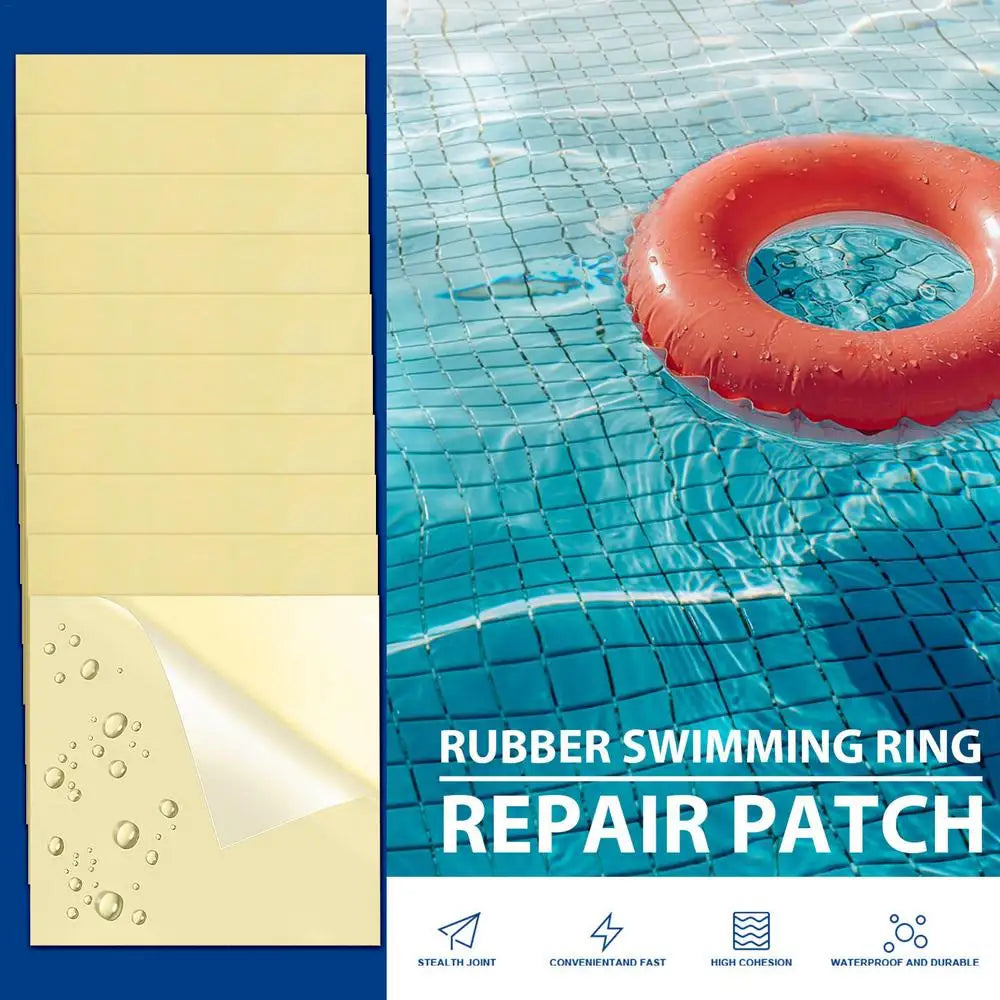 10 Pieces Iatable Patch Repair Kit Pool Cover Repair Patch Kit PVC Vinyl Pool Repair Patches Waterproof Stickers Repair