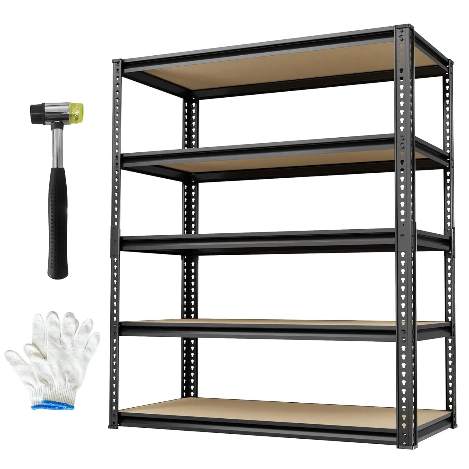 2400LBS Storage Shelves 5 Tier Adjustable Garage Storage Shelving Heavy Duty Metal Storage Rack Shelf Unit for, Customized