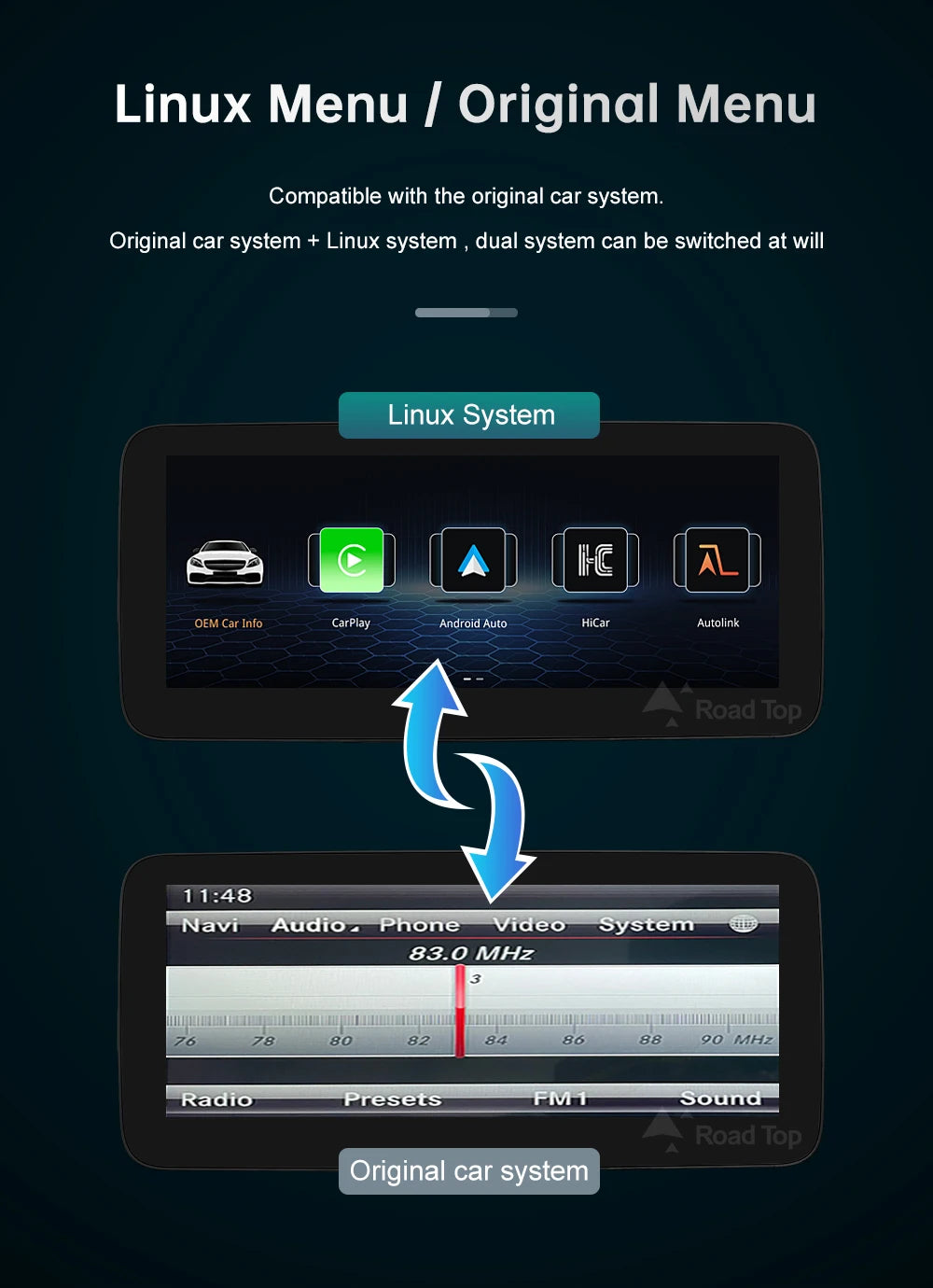 12.3'  Wireless CarPlay Android Auto Multimedia Display Screen for Mercedes-Benz A W176 B W246 CLA GLA Class 2013 to 2015