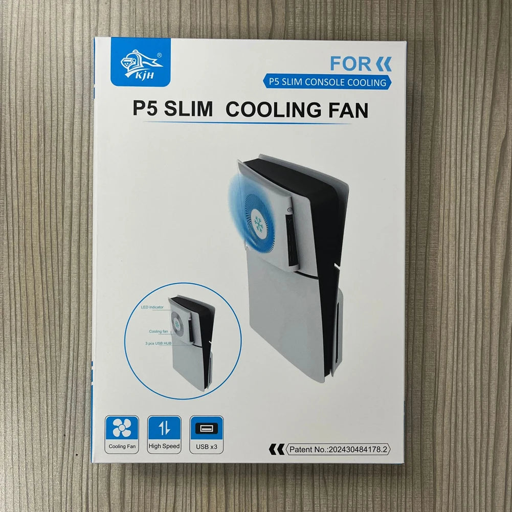 For PS5 Slim Console Cooling Fan Side-Mounted Cooling Fan Console Quiet Cooler Console Cooler for Playstation 5 Slim Accessories