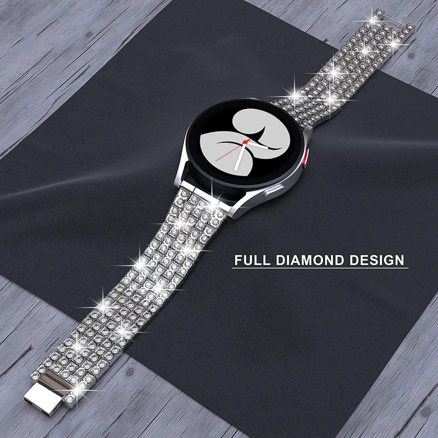 20/22mm Metal Strap for Samsung Galaxy Watch 7/6/5/4/Classic 47mm/active 2 Gear s3 Diamond Bracelet for Huawei GT234 5 pro 46mm