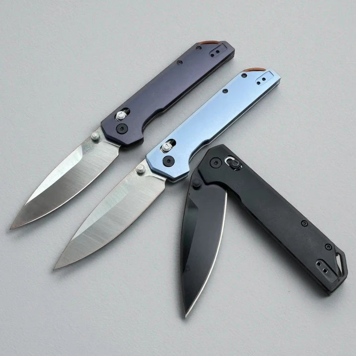 KS 2038 Iridium Folding Knife D2 Steel Blade T6 Aluminum Handle Tactical Defense Pocket EDC Small Camping Knife Tool Men's Gifts