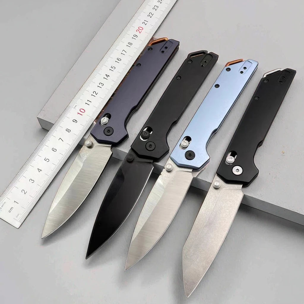KS 2038 Iridium Folding Knife D2 Steel Blade T6 Aluminum Handle Tactical Defense Pocket EDC Small Camping Knife Tool Men's Gifts