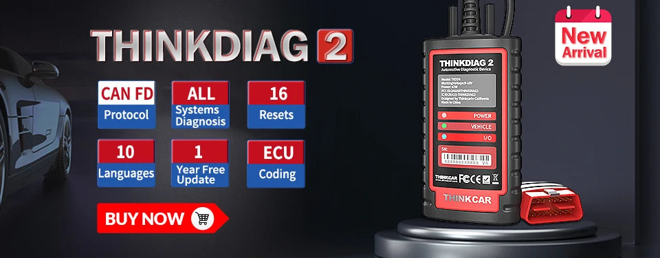THINKCAR THINKDIAG 2 /KINGBOLEN Ediag Plus CAN FD All Systems 15 Reset Services ECU Coding OBD2 Scanner Car Diagnostic Tool