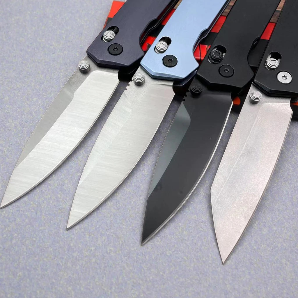 KS 2038 Iridium Folding Knife D2 Steel Blade T6 Aluminum Handle Tactical Defense Pocket EDC Small Camping Knife Tool Men's Gifts