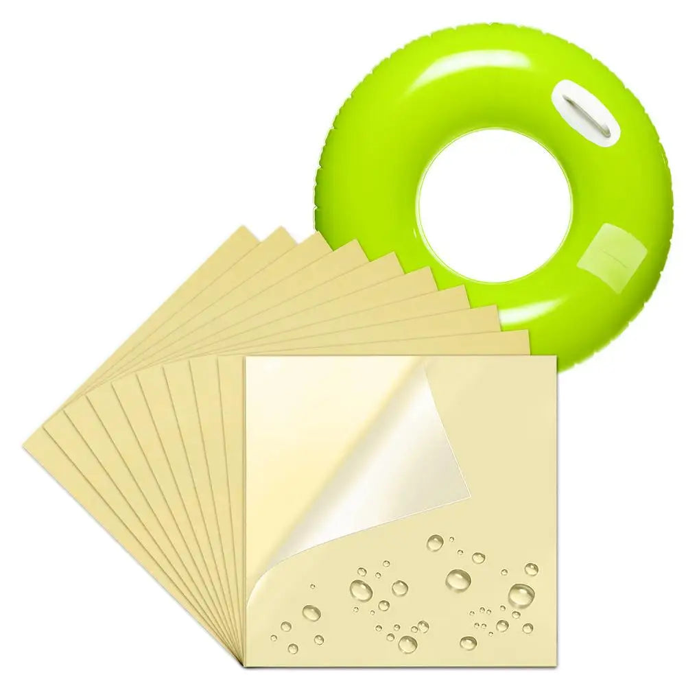10 Pieces Iatable Patch Repair Kit Pool Cover Repair Patch Kit PVC Vinyl Pool Repair Patches Waterproof Stickers Repair