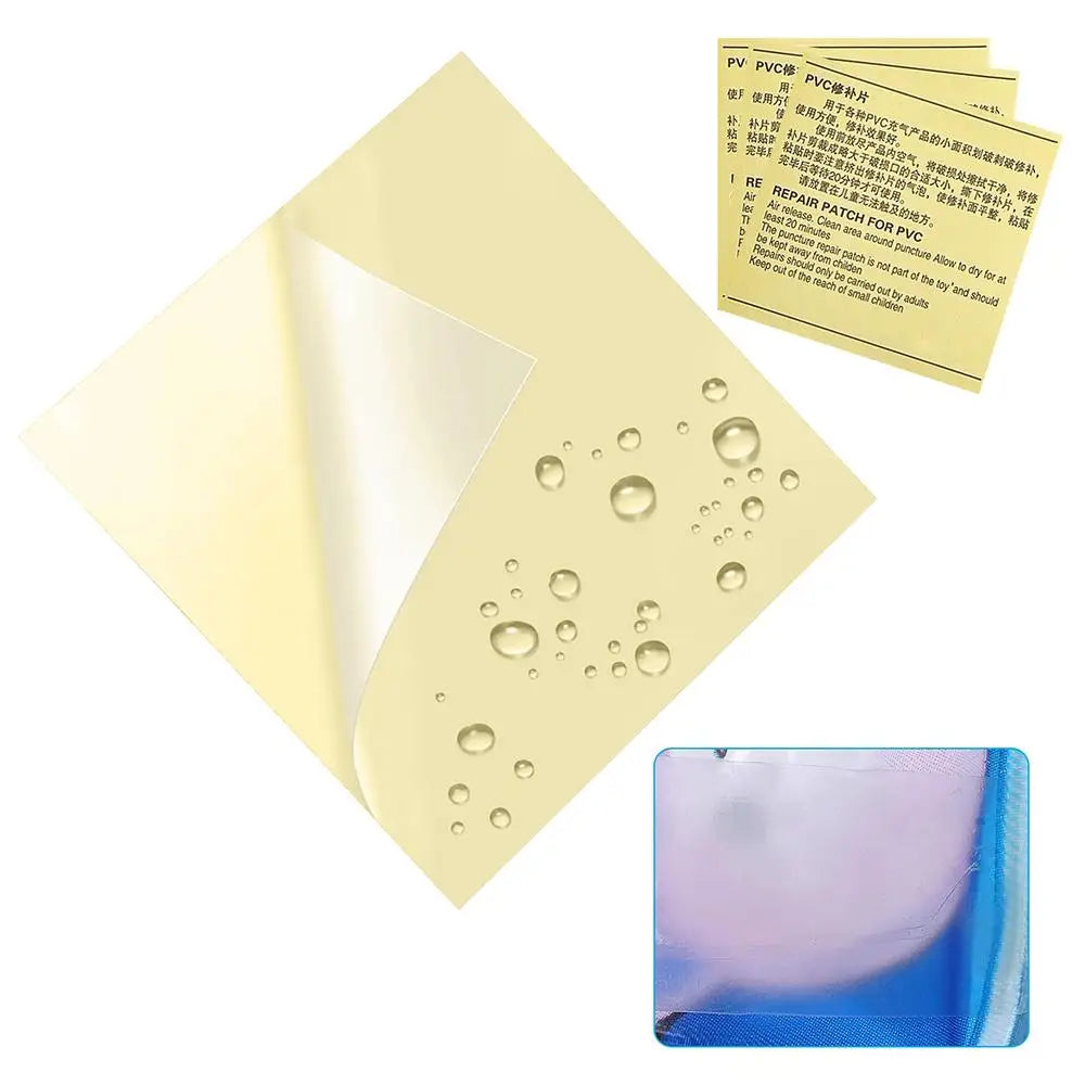 10 Pieces Iatable Patch Repair Kit Pool Cover Repair Patch Kit PVC Vinyl Pool Repair Patches Waterproof Stickers Repair