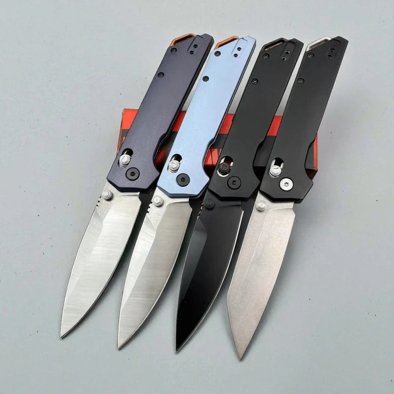 KS 2038 Iridium Folding Knife D2 Steel Blade T6 Aluminum Handle Tactical Defense Pocket EDC Small Camping Knife Tool Men's Gifts